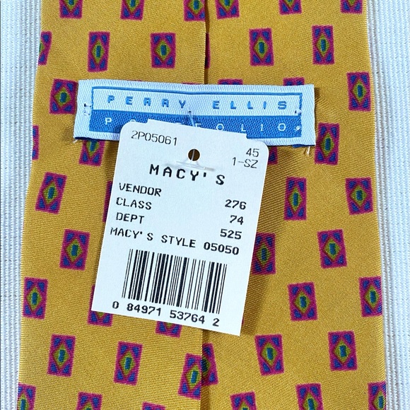 Men’s Perry Ellis Portfolio Neck Tie 100% Silk NWT - Picture 9 of 9